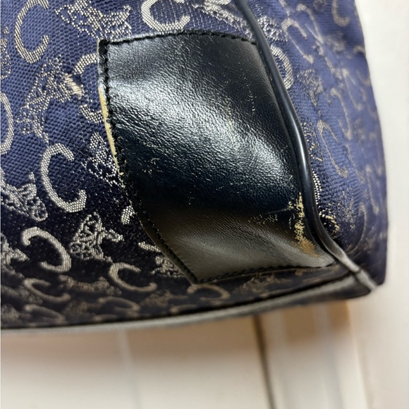 Celine Navy and Black Patterned Tote - Picture 6 of 16